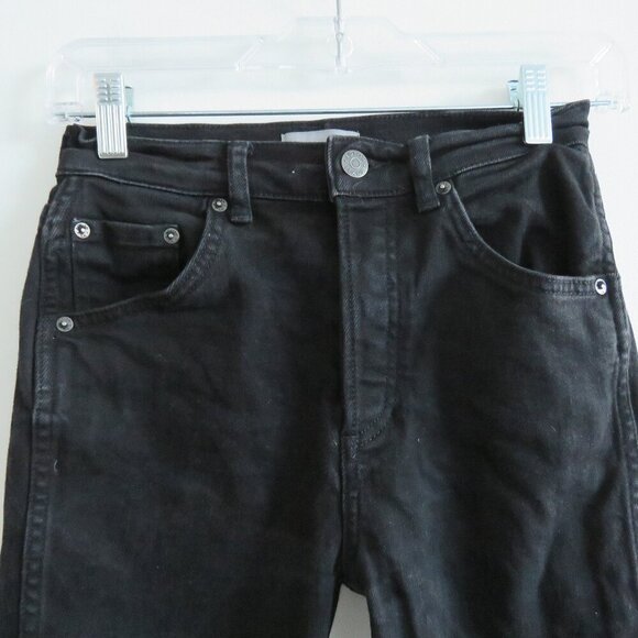 BOYISH Dempsey High Rise Jeans in La Strada Black - Size 24 - Picture 3 of 15